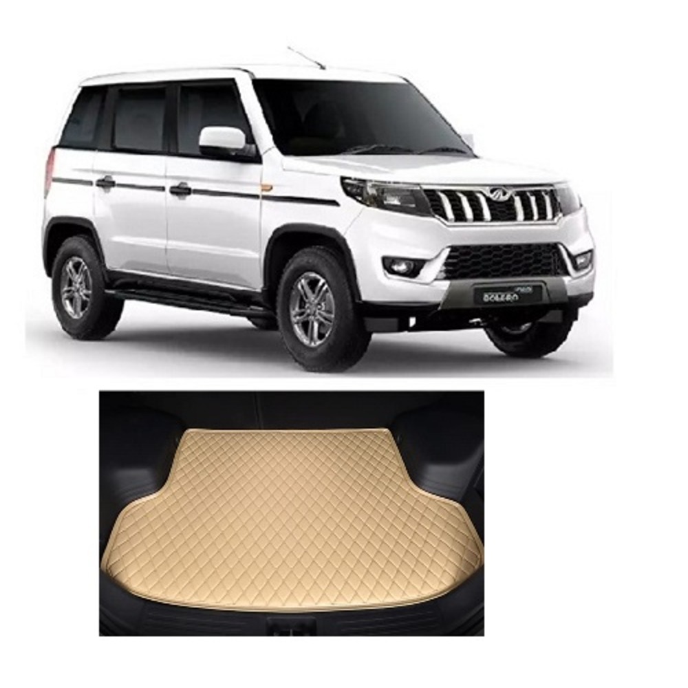 7D Car Trunk/Boot/Dicky PU Leatherette Mat for Bolero Neo  - Beige